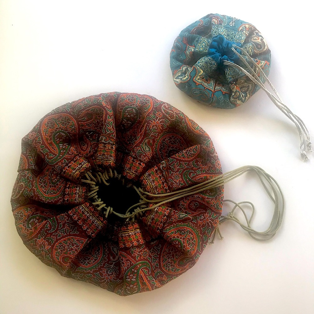 Vintage pouch, gipsy, boho pouch, drawstring pouch
